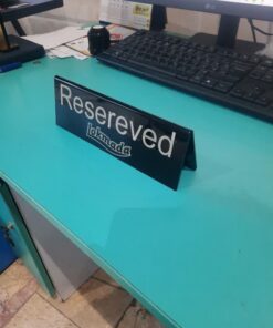 پلاک رومیزی رزرو