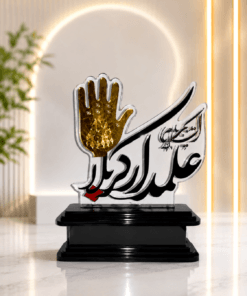 تندیس مذهبی طرح علمدار کربلا | تندیس پلکسی و مولتی استایل ویژه مناسبت‌های مذهبی